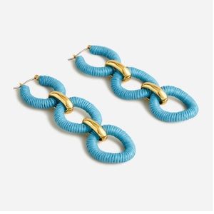 J.Crew Cotton Raffia-Wrapped Chain Drop
Earrings - Never worn!